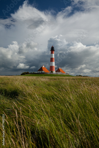 Westerhever lighthouse in late summer