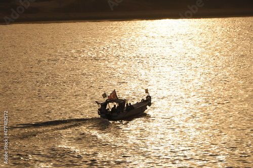 sunset in nile river egypt
