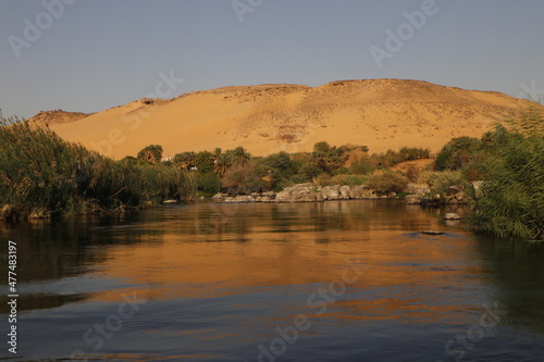 nile  landscape in egypt