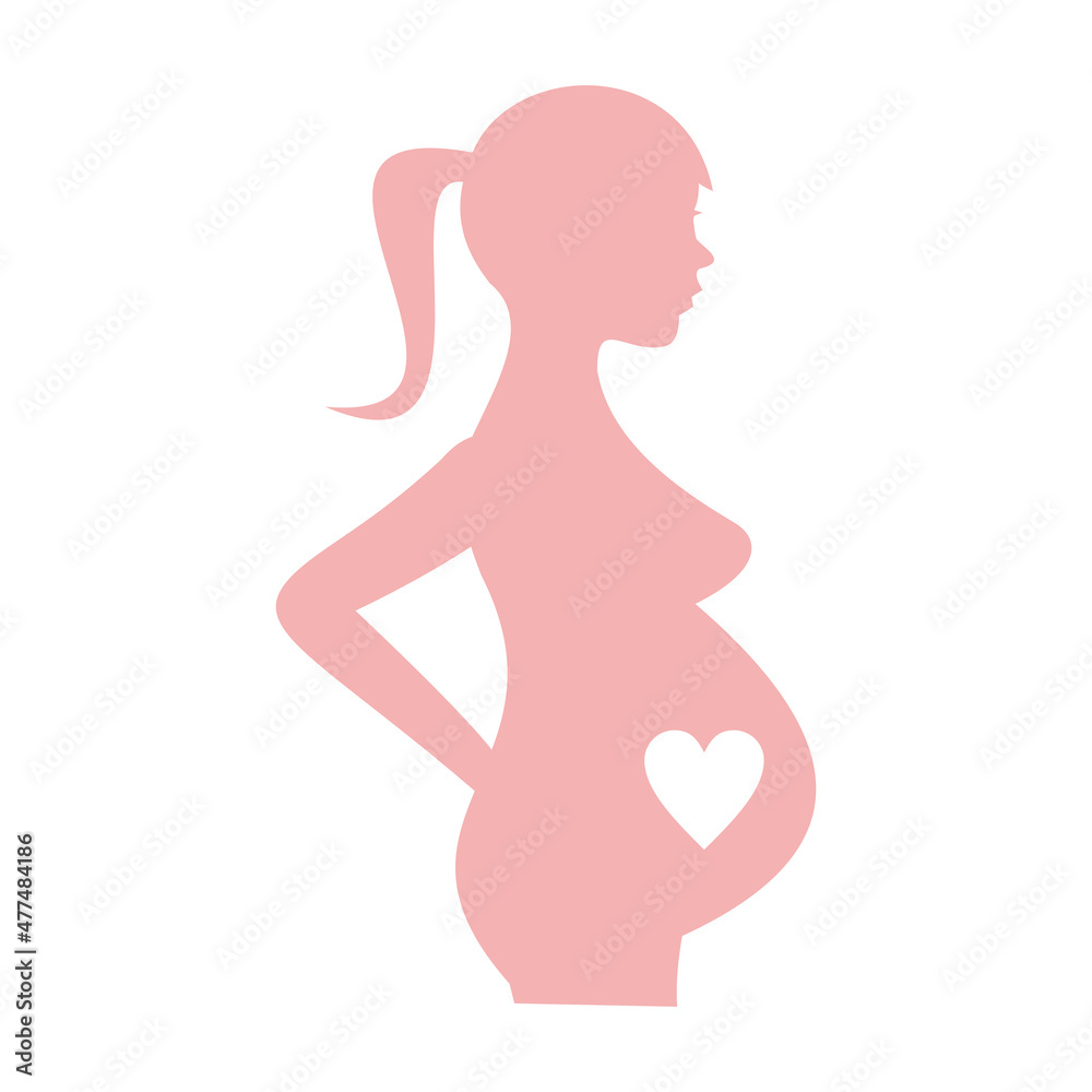Pregnant girl icon vector illustration symbol