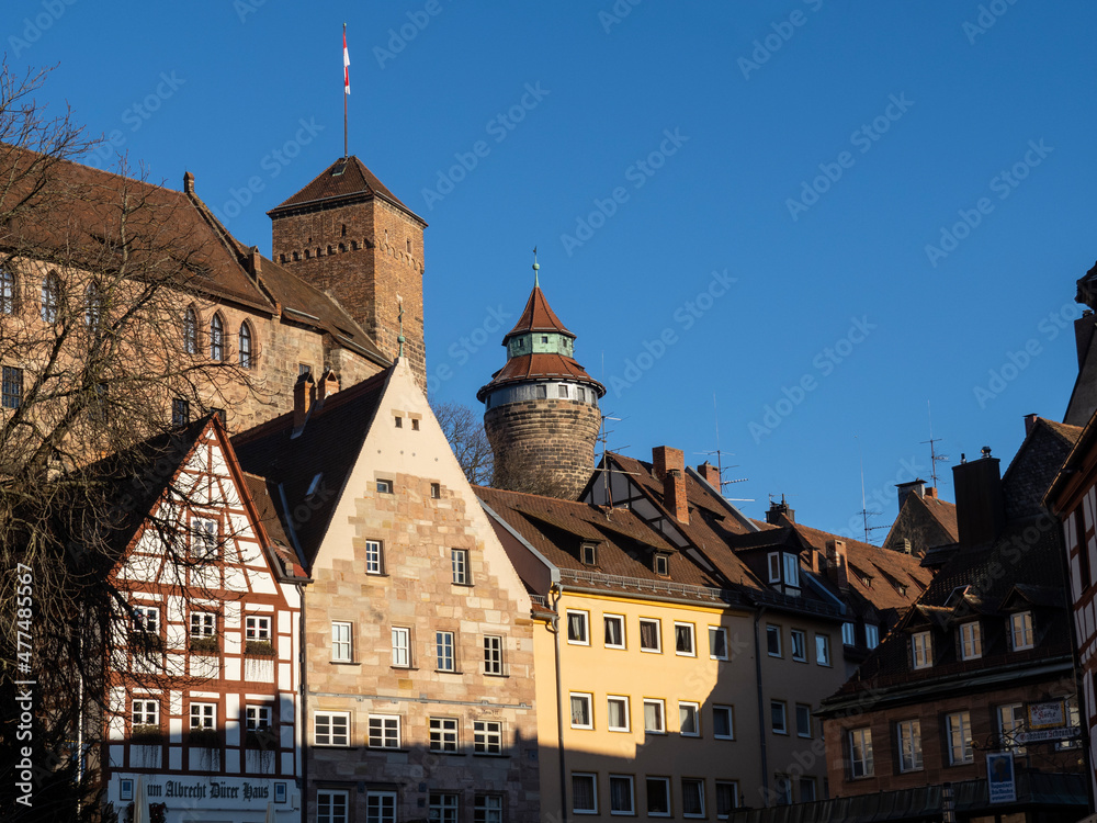 Obraz premium Walking through the streets of Nuremberg (germany) at christmas