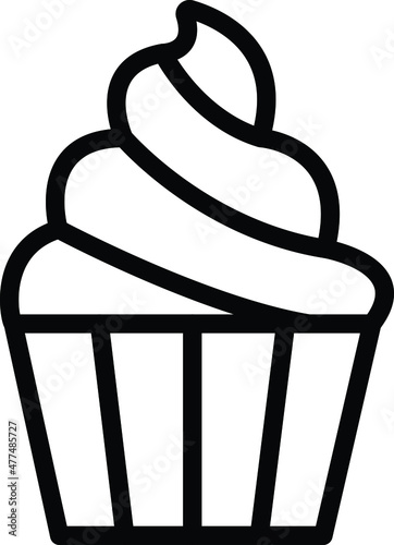 Sweet muffin Vector Icon Desing Illustration