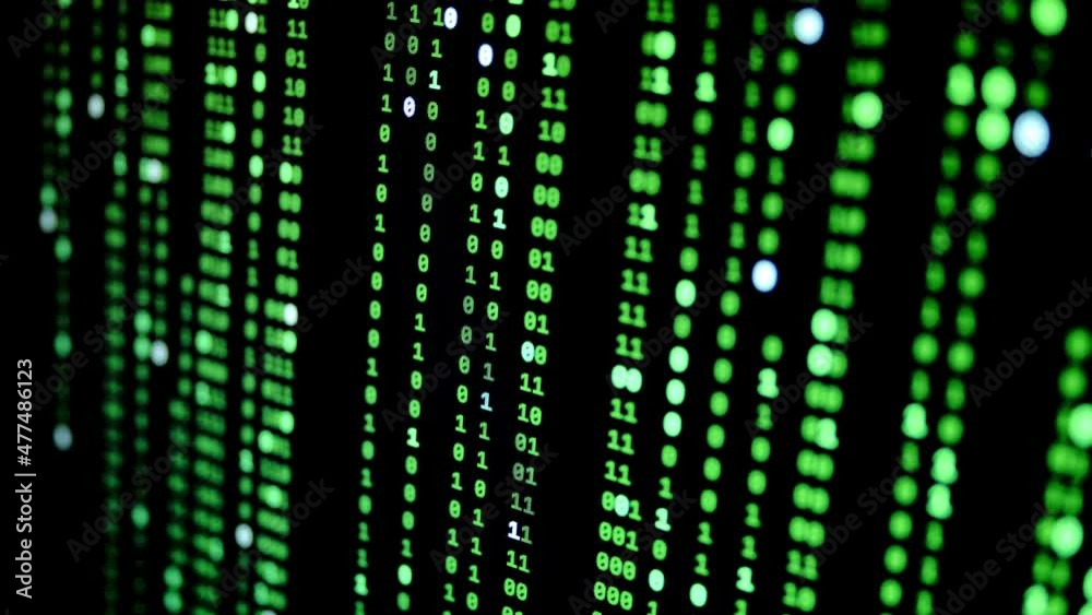 Random Binary Digital Fall Background