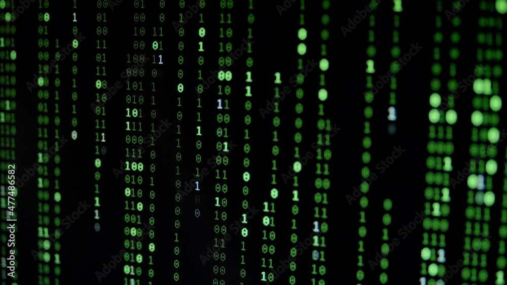 Random Binary Digital Fall Background