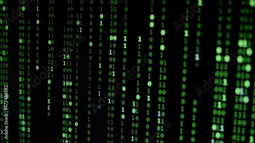 Random Binary Digital Fall Background