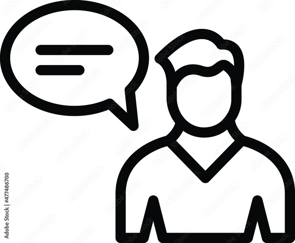 Obraz premium Conversation Vector Icon Desing Illustration