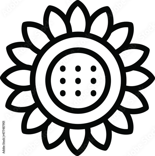 Sun flower Vector Icon Desing Illustration