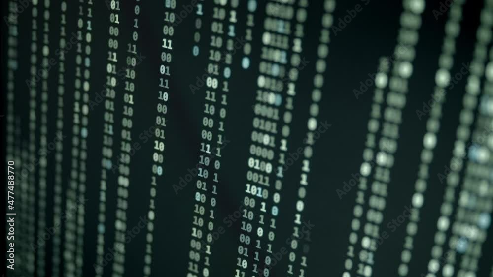 Random Binary Digital Fall Background
