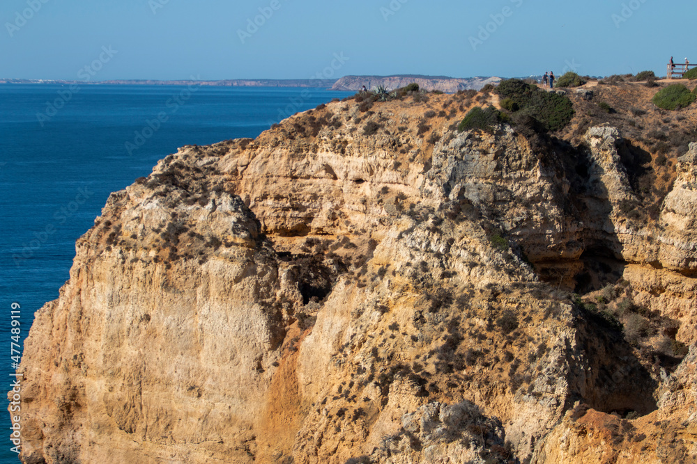 Detail from the coastal shoreline cliffs