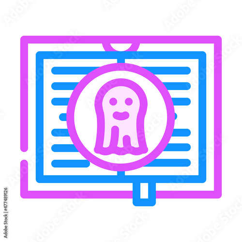 paranormal literature color icon vector. paranormal literature sign. isolated symbol illustration