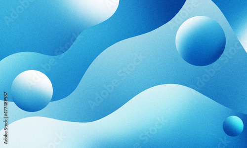 Fototapeta Naklejka Na Ścianę i Meble -  abstract liquid background with 3d popup composition in light blue. trendy illustration artwork for poster layout, slide presentation, cover, invitation, etc.