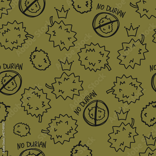 Durians, Seamless Pattern Background for your design