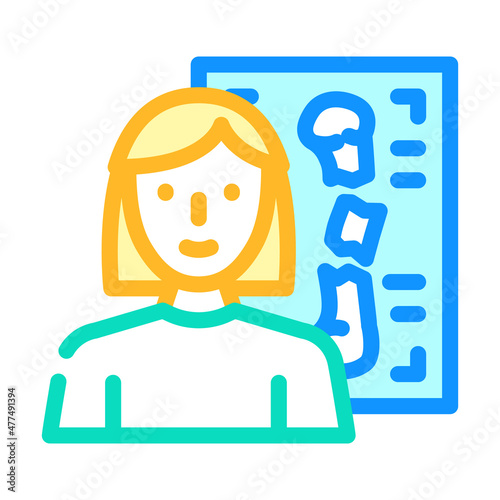 radiologist doctor color icon vector. radiologist doctor sign. isolated symbol illustration