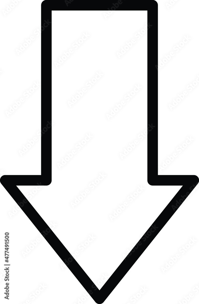 Down arrow Vector Icon Desing Illustration