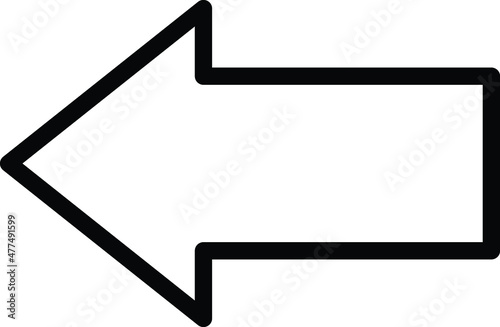 Wallpaper Mural Left arrow Vector Icon Desing Illustration Torontodigital.ca