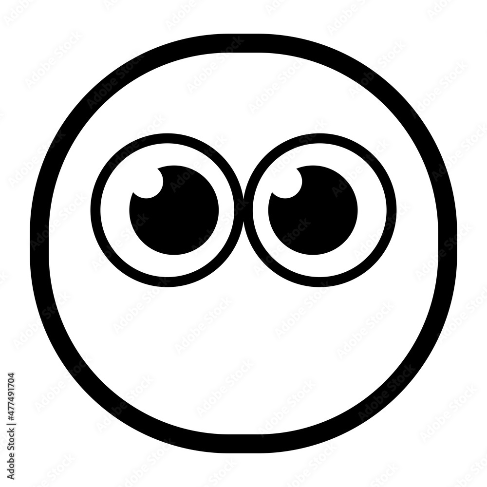 Isolated surprised monochrome emoji icon Vector illustration Isolated surprised monochrome emoji icon Vector illustration