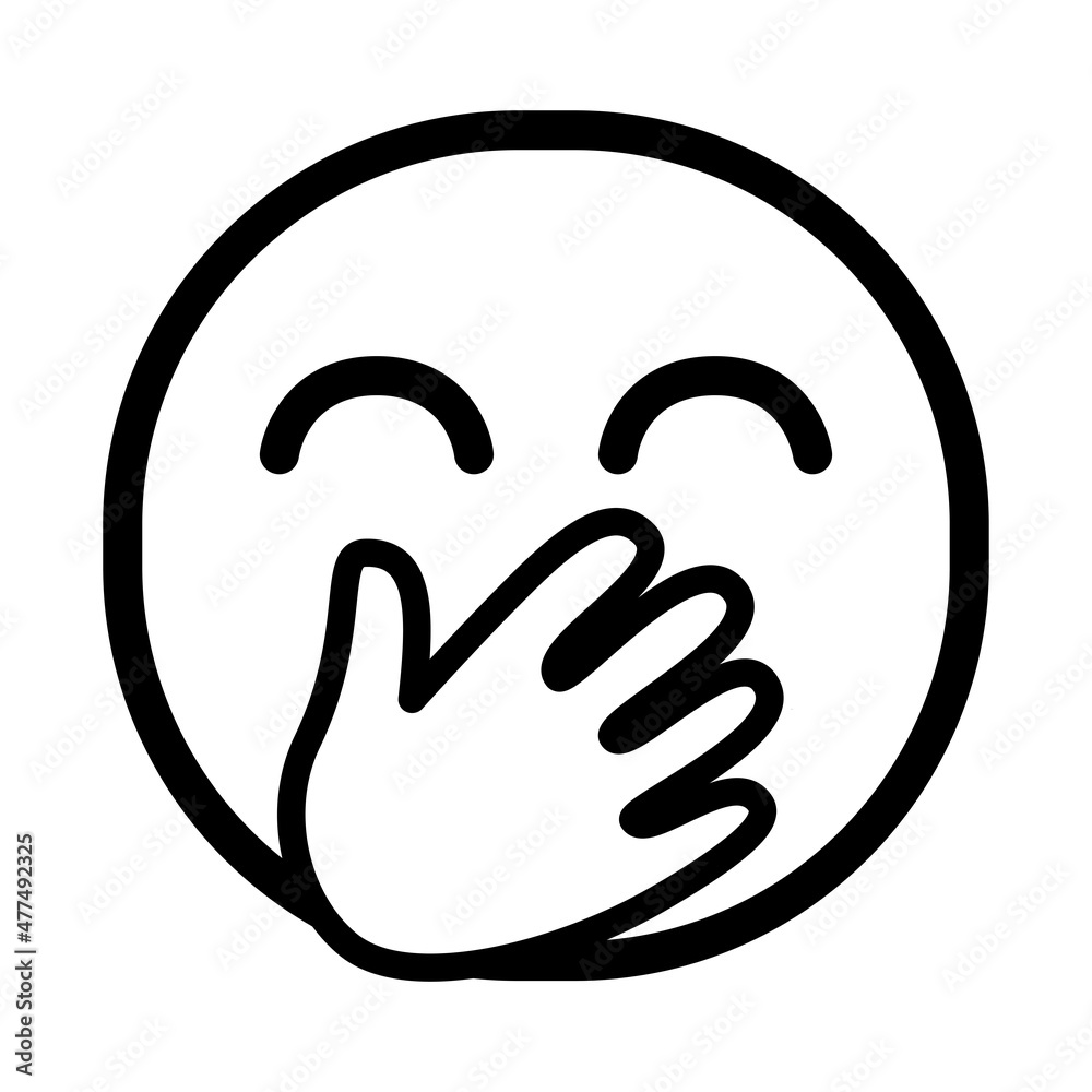 Isolated happy monochrome emoji icon Vector illustration Isolated happy monochrome emoji icon Vector illustration