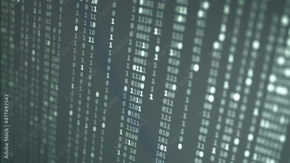 Random Binary Digital Fall Background