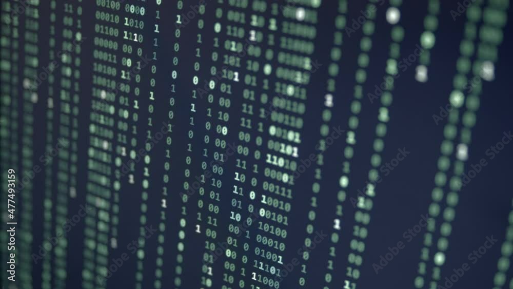 Random Binary Digital Fall Background