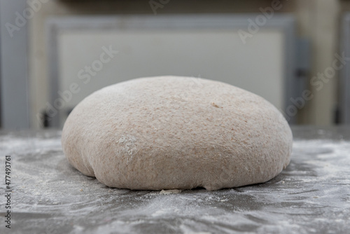 Sourdough to make bread with flour on top