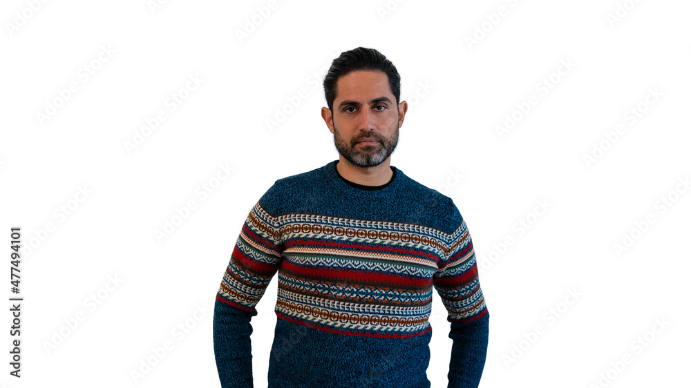 Portrait of cool and handsome man over empty place on background Portrait of cool and handsome man over empty place on background