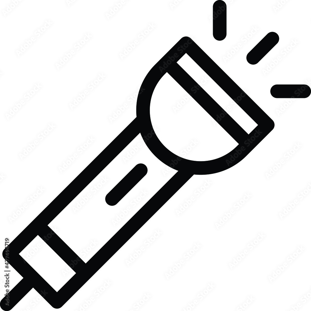 Torch Line Icon Torch Line Icon