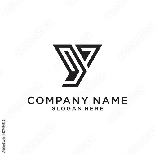 Y initial letter logo design template vector.