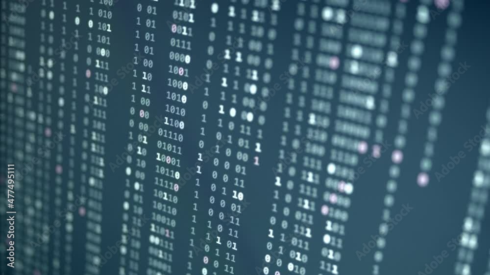 Random Binary Digital Fall Background
