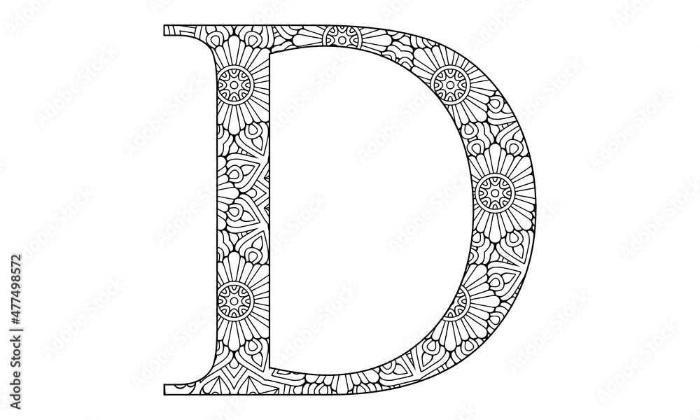Alphabet Mandala Coloring Page Alphabet Mandala Coloring Page