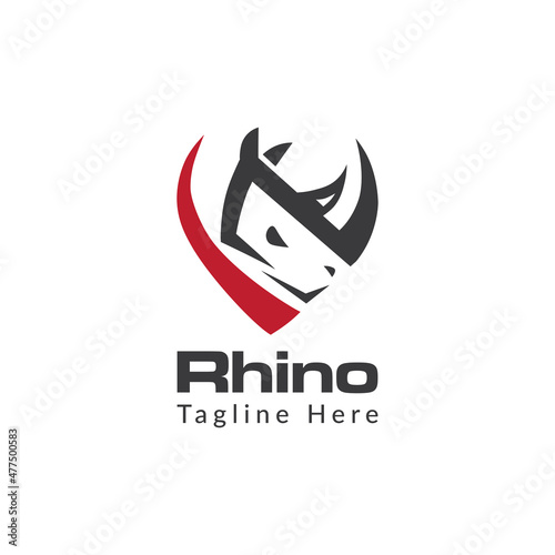 modern abstract rhino shield logo