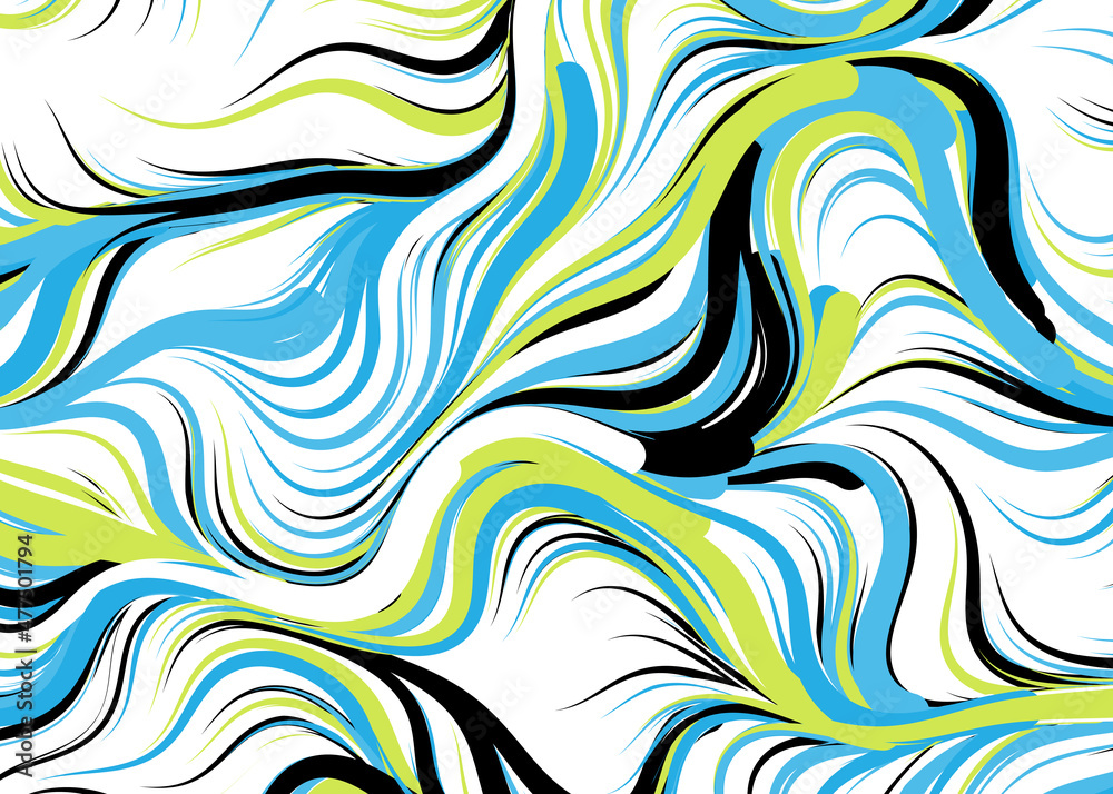 Fototapeta premium Abstract Perlin Noise Geometric Pattern generative computational art illustration