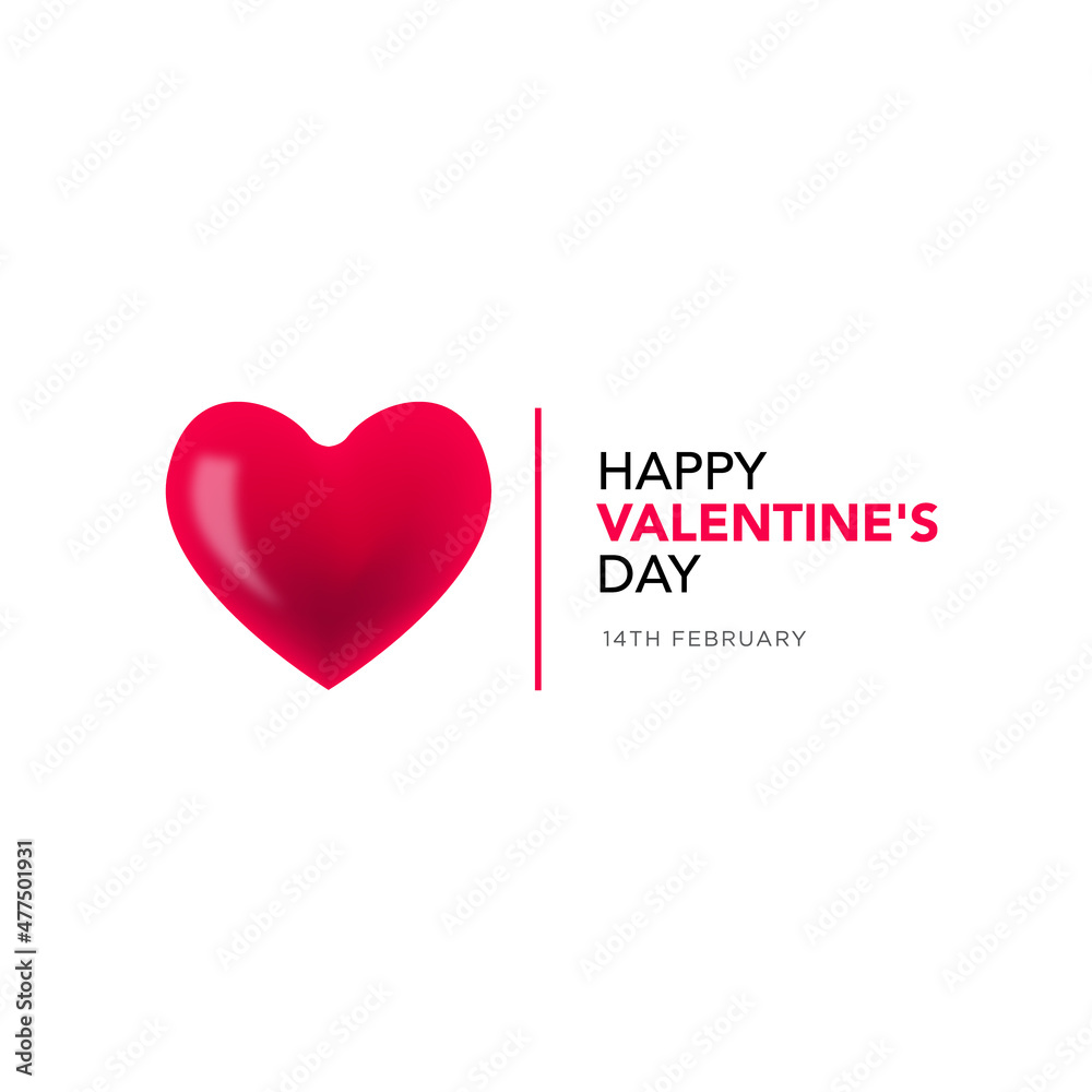 Happy valentine's day banner template