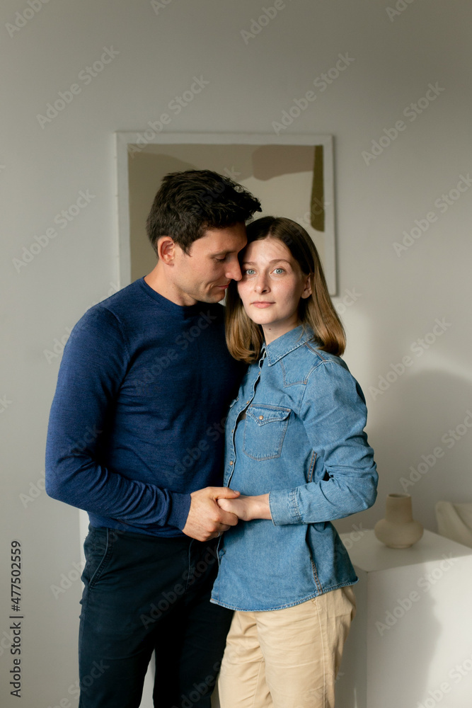 Beautiful couple in a studio Beautiful couple in a studio