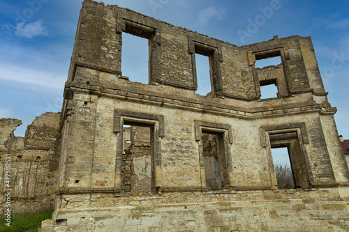 Ancient ruined palace. Nova Kakhovka, Kherson region. Ukraine.