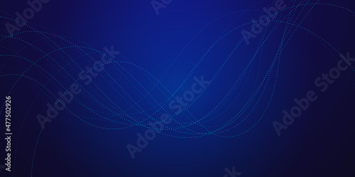 Modern Particles wave line and surface dots. Abstract particles background.