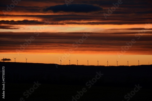 Windmills Sunset