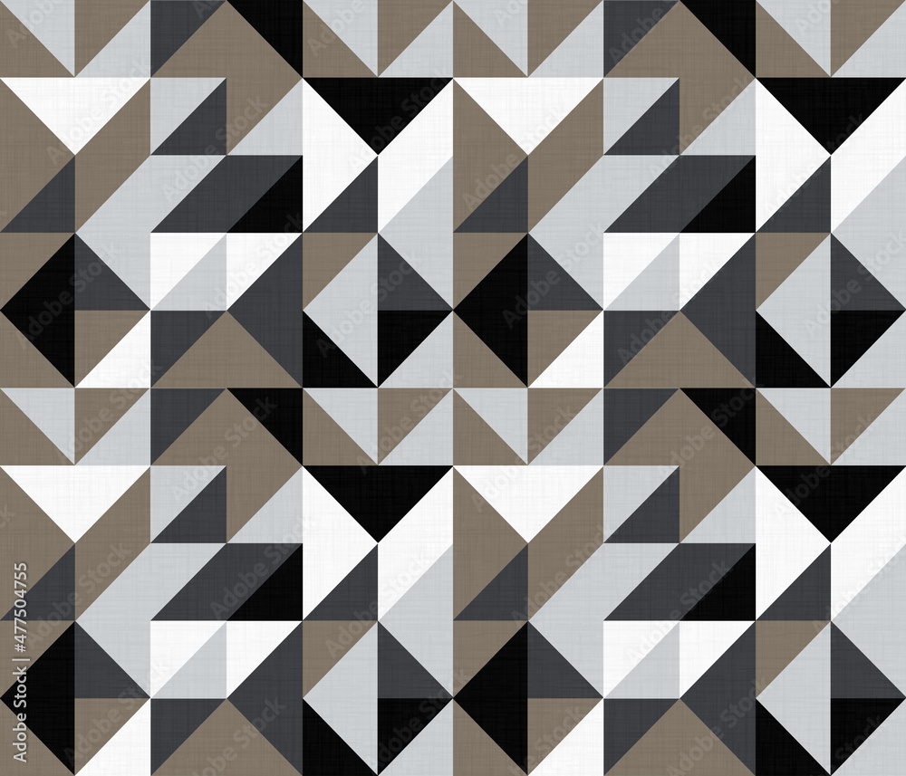 Seamless geometric pattern.Black, gray, brown polygons on a white background. Seamless geometric pattern.Black, gray, brown polygons on a white background.