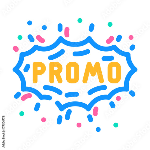 explosion promo color icon vector. explosion promo sign. isolated symbol illustration