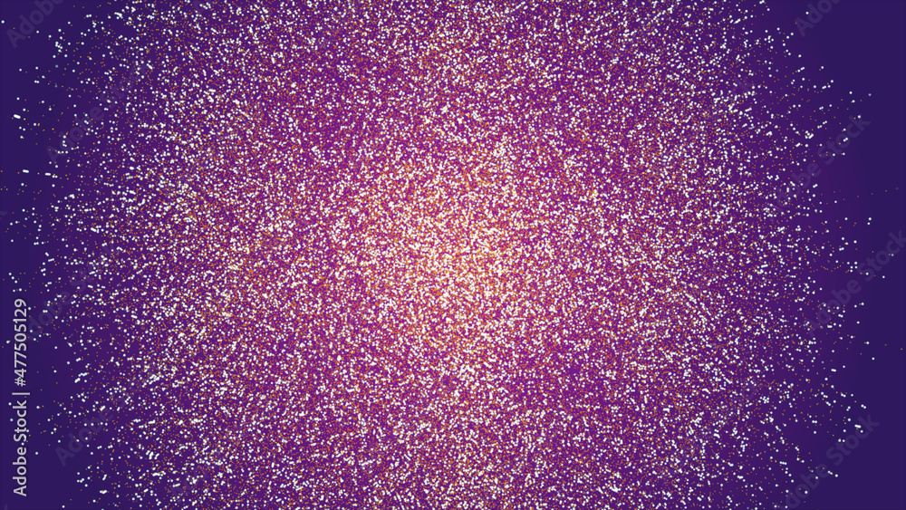 Luxury background with glitter falling purple particles. 
