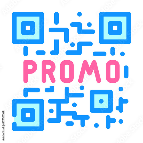 qr code color icon vector. qr code sign. isolated symbol illustration