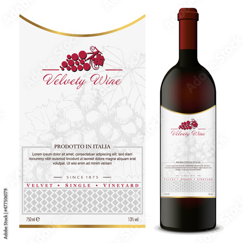 Vector wine label