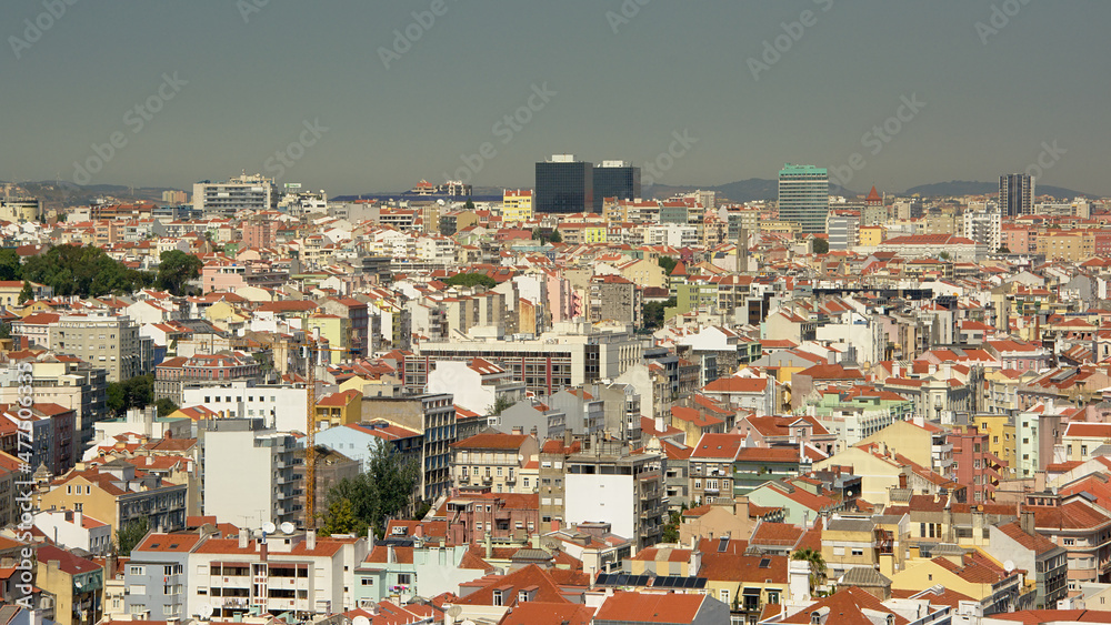 Aerial view on the city of Lisbon
