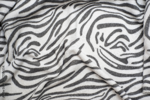 zebra texture soft plush fabric