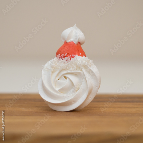 Christmas sweet colored pavlova meringues 