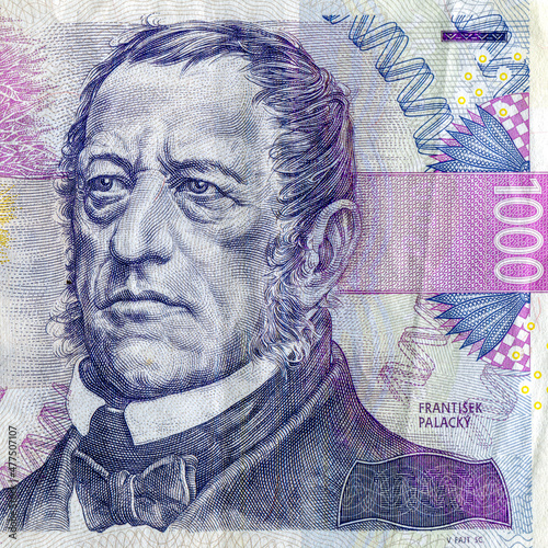 Frantisek Palacky portrait from Czech crowns photo