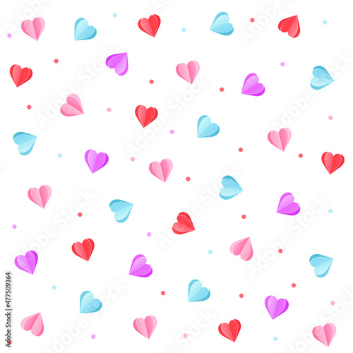 Seamless vector pattern with hearts, for valentine's day