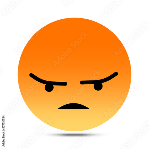 illustration of angry face icon