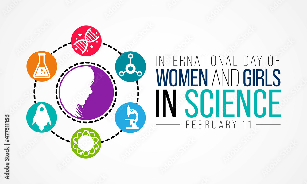 International day of Women and Girls in science is observed every year on February 11, The day recognizes the critical role women and girls play in science and technology. Vector illustration International day of Women and Girls in science is observed every year on February 11, The day recognizes the critical role women and girls play in science and technology. Vector illustration