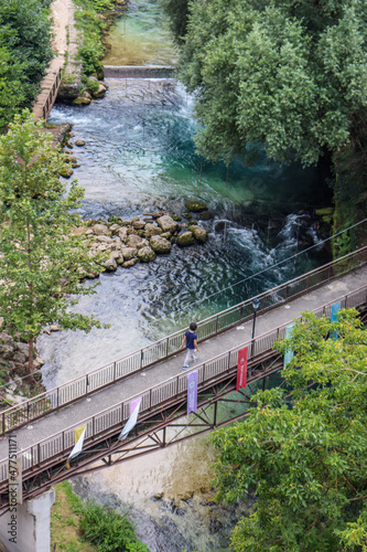Картината върху платно Subiaco, Roma, Italia - Fiume Aniene - Italian Town