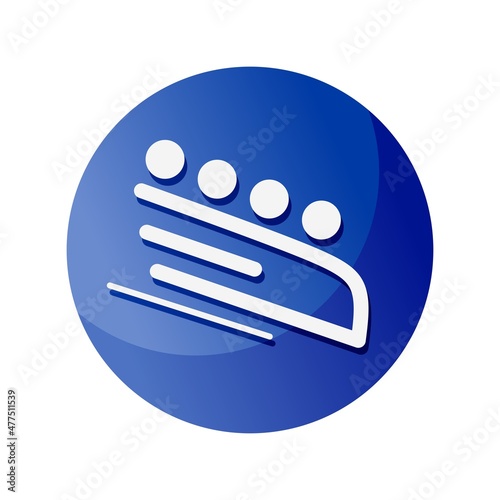 Bobsleigh icon. A symbol dedicated to sports and games. Vector illustrations.
